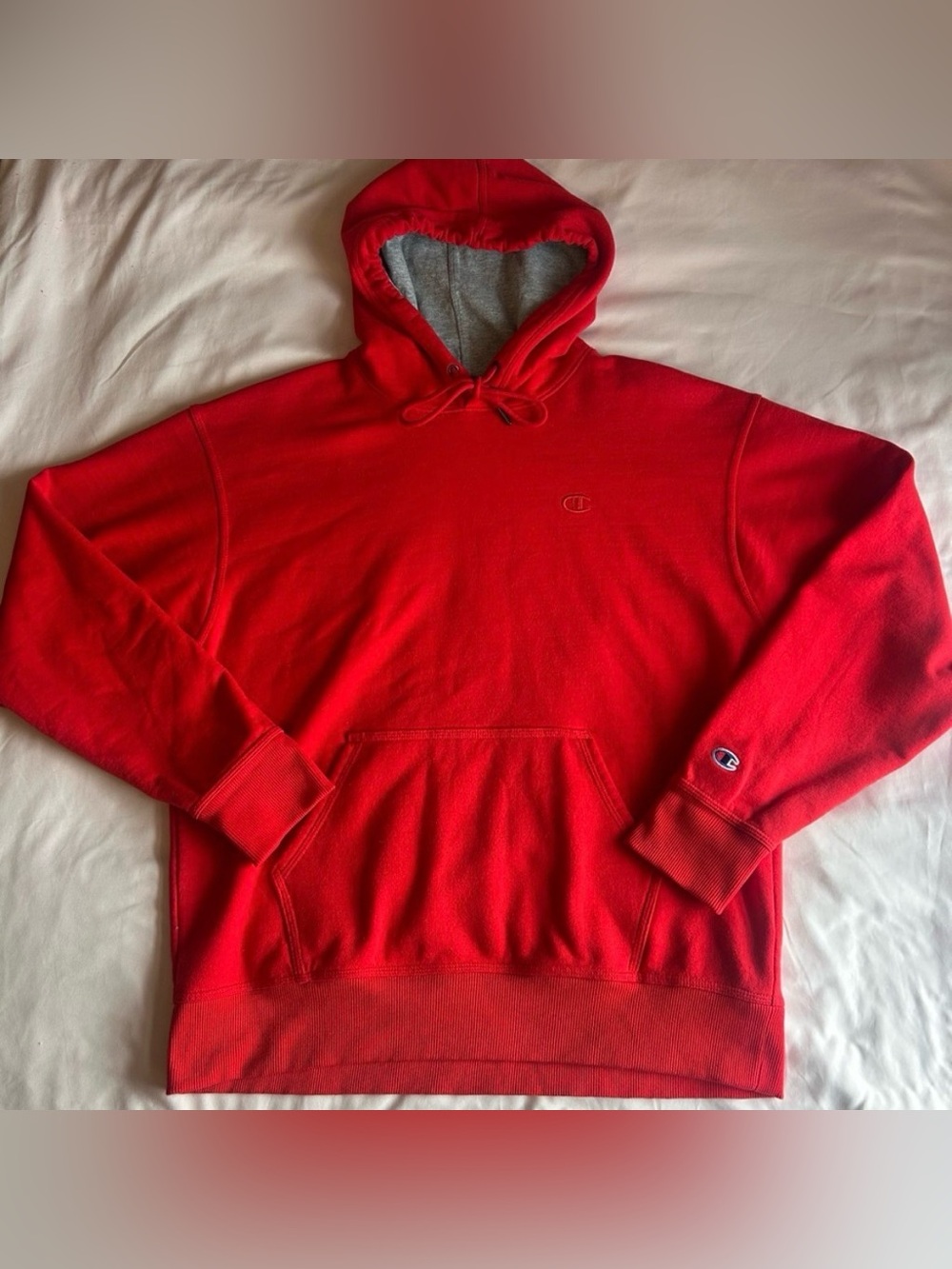 Champion Red Pullover Hoodie – Size Large